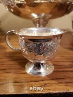 International Silver Company'Vintage' Silverplated Punch Bowl & 10 Cups India