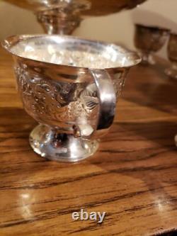 International Silver Company'Vintage' Silverplated Punch Bowl & 10 Cups India