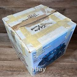 Iridescent Blue Carnival Glass Princess Punch Bowl Complete Original Box 7446
