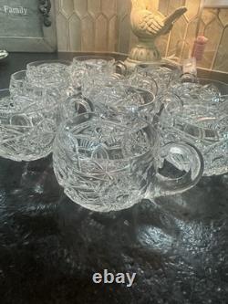JD Bergen Punch Bowl Cups set of 10Progress Pattern