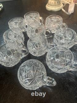 JD Bergen Punch Bowl Cups set of 10Progress Pattern