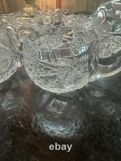 JD Bergen Punch Bowl Cups set of 10Progress Pattern