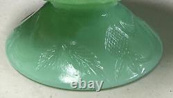 Jadeite Mosser Inverted Strawberry Glass Miniature Punch Bowl With6 Mini Cups 1960