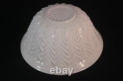 Jeanette Shell Pink Punch Bowl 16 pc. Set Feather Pattern Vintage 1950's