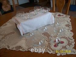 Krosno Crystal Punch Bowl Cups With Handles Made In Poland Set Of 11