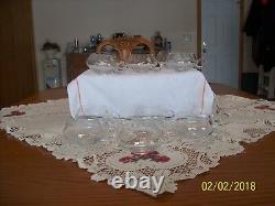 Krosno Crystal Punch Bowl Cups With Handles Made In Poland Set Of 11