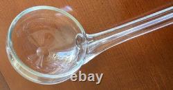 Krosno Poland MCM Hand Blown Glass Punch Bowl With Ladle And 12 Cups