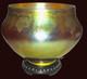 L. C. Tiffany Favrile Glass Intaglio Cut Punchbowl Gilded Age Chicago Mansion