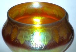 L. C. Tiffany Favrile Glass Intaglio Cut Punchbowl Gilded Age Chicago Mansion