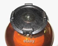 L. C. Tiffany Favrile Glass Intaglio Cut Punchbowl Gilded Age Chicago Mansion