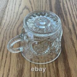 L E SMITH punch bowl & platter base 12 cups PINWEELS & STARS SLEWED HORSESHOES