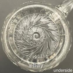 L. E. Smith 17pc Aztec aka Pinwheel & Stars Punch Bowl Set on Under Plate c1950s