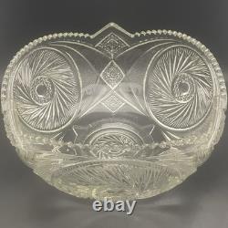 L. E. Smith 17pc Aztec aka Pinwheel & Stars Punch Bowl Set on Under Plate c1950s
