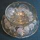 L. E. Smith 1930's Glass Pinwheel and Stars Slewed Punch Bowl / Tray / 16 Cup Set