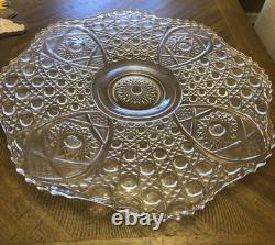 L. E. Smith 23 Daisy and Button Vintage Punch Bowl Platter/Plate New In Box