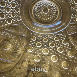 L. E. Smith 23 Daisy and Button Vintage Punch Bowl Platter/Plate New In Box