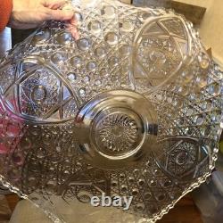 L. E. Smith 23 Daisy and Button Vintage Punch Bowl Platter/Plate New In Box