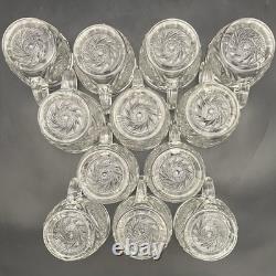 L. E. Smith 27 Piece Aztec aka Pinwheel & Stars Punch Bowl Set withStand c1950s USA