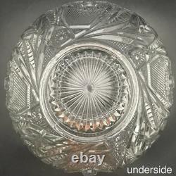 L. E. Smith 27pc Slewed Horseshoe aka Pinwheel & Stars Punch Bowl Set c1930s USA