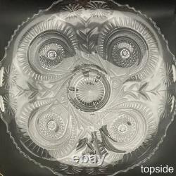 L. E. Smith 27pc Slewed Horseshoe aka Pinwheel & Stars Punch Bowl Set c1930s USA