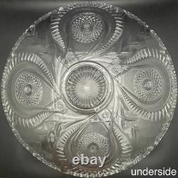 L. E. Smith 27pc Slewed Horseshoe aka Pinwheel & Stars Punch Bowl Set c1930s USA