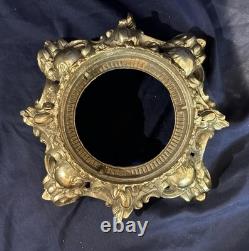 L. E. Smith Clear Cut Glass Crystal Punch Bowl with Brass Base
