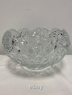 L. E. Smith Daisy Hobstar And Button Punch Bowl Set 15 Pieces Free Shipping