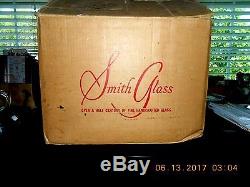 L. E. Smith Glass Co. Daisy & Button Pattern Punch Bowl & 18 Cups withOriginal Box