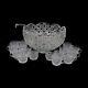 L. E Smith Glass Daisy and Button Punch Bowl, 18 Punch Cups and Punch Ladle