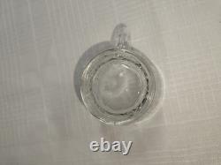 L E Smith Glass Daisy and Button Punch Bowl, Silver Stand, 12 Cups, Glass Ladle