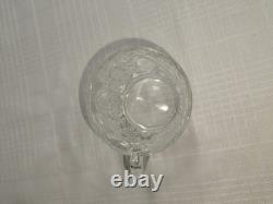 L E Smith Glass Daisy and Button Punch Bowl, Silver Stand, 12 Cups, Glass Ladle