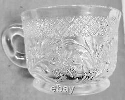 L. E. Smith Glass Holiday Punch Bowl Set 13 pieces