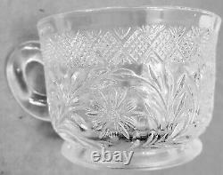 L. E. Smith Glass Holiday Punch Bowl Set 13 pieces