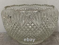 L. E. Smith Glass Large Pineapple, Fans & Diamonds Punch Bowl