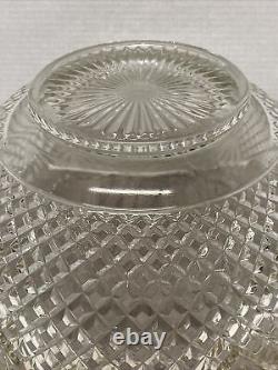 L. E. Smith Glass Large Pineapple, Fans & Diamonds Punch Bowl