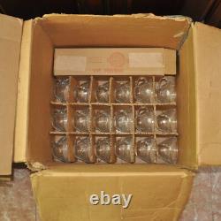 L. E. Smith Glass Punch Bowl Set Daisy & Button Ladel & 18 Cups 20pcs total Vtg