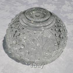 L. E. Smith Glass Punch Bowl Set Daisy & Button Ladel & 18 Cups 20pcs total Vtg