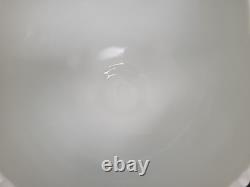 L. E. Smith Milk Glass Aztec Large Bowl with Pedestal & 12 Cups Punch Set