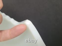 L. E. Smith Milk Glass Aztec Large Bowl with Pedestal & 12 Cups Punch Set