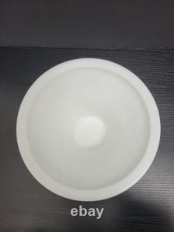 L. E. Smith Milk Glass Aztec Large Bowl with Pedestal & 12 Cups Punch Set