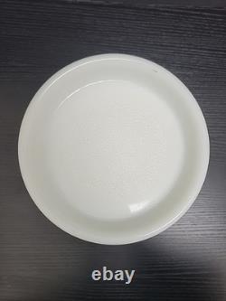 L. E. Smith Milk Glass Aztec Large Bowl with Pedestal & 12 Cups Punch Set