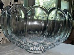 L. E. Smith Old Dominion Punch Bowl 12 Cups Floriform Tulip Diamonds