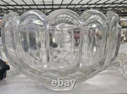 L. E. Smith Old Dominion Punch Bowl Floriform Tulip Diamonds
