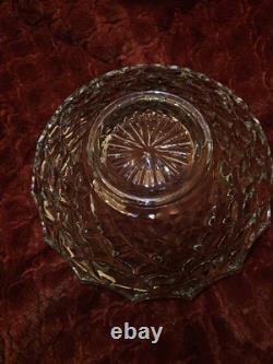 L. E. Smith Old Dominion Punch Bowl Floriform Tulip Diamonds