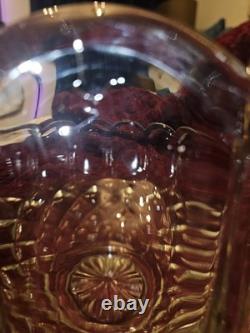 L. E. Smith Old Dominion Punch Bowl Floriform Tulip Diamonds