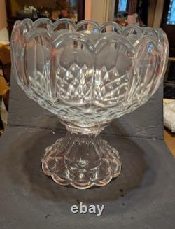 L E Smith Old Dominion Punch Bowl Stand With Ladle 15 Cups Exc Used Cond