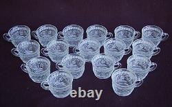 L. E. Smith PUNCH BOWL + 17 Cups HOLIDAY 13 in. Diameter, 6 qt. Vintage
