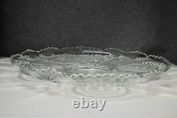 L E Smith Punch Bowl 3-Piece Set Pinwheels & Stars No Cups Vintage L2602