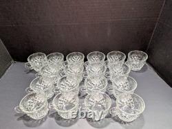 L. E. Smith Punch Bowl set Pineapple With Petestal 18 Cups SET