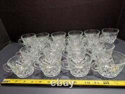 L. E. Smith Punch Bowl set Pineapple With Petestal 18 Cups SET